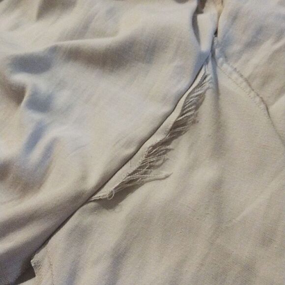 Vintage Haband Men's Size Large Solid Cream Full Zip Jacket with Pockets - Picture 5 of 16